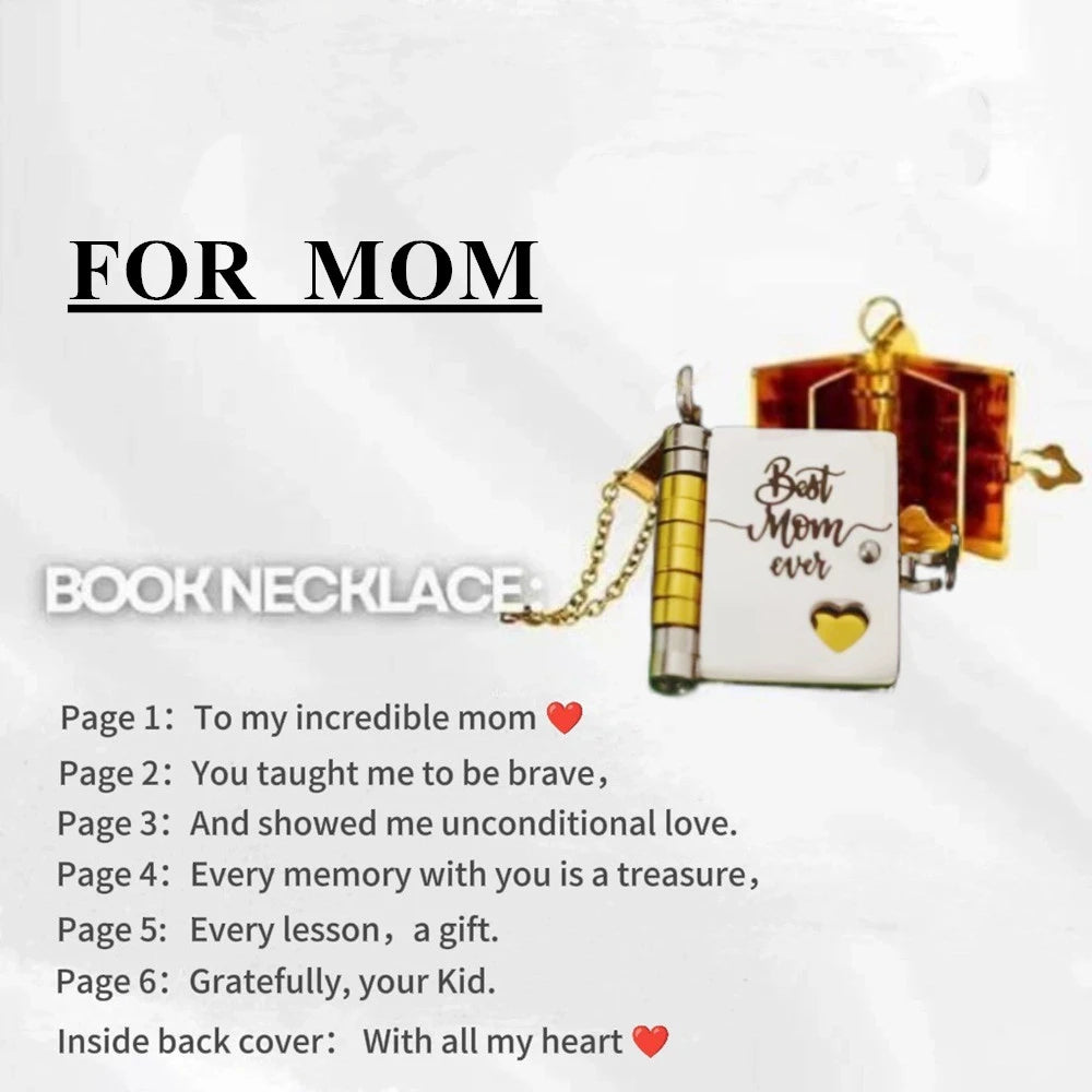 My Champion Openable Book Necklace for Son – “My Little Hero” Engraved Pendant | Birthday, Graduation, or Special Gift for Boys