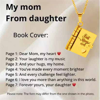 My Champion Openable Book Necklace for Son – “My Little Hero” Engraved Pendant | Birthday, Graduation, or Special Gift for Boys