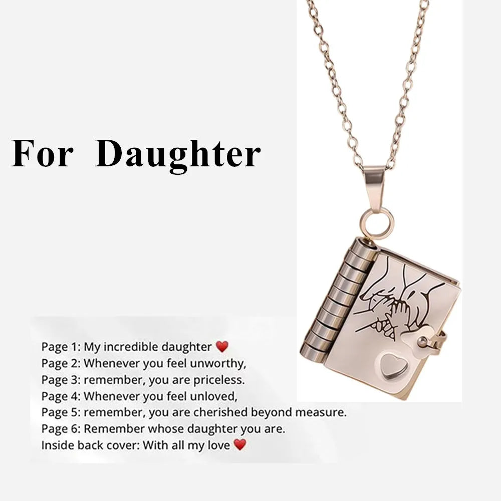 My Champion Openable Book Necklace for Son – “My Little Hero” Engraved Pendant | Birthday, Graduation, or Special Gift for Boys