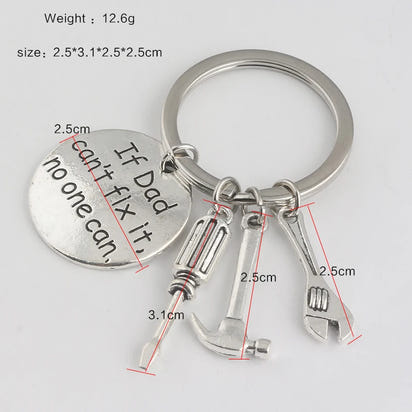 If Dad Can’t Fix It No One Can Keychain – Funny Hand Tool Keyring for Men | Father’s Day, Birthday, or Christmas Gift for Dad, Grandpa, or Husband
