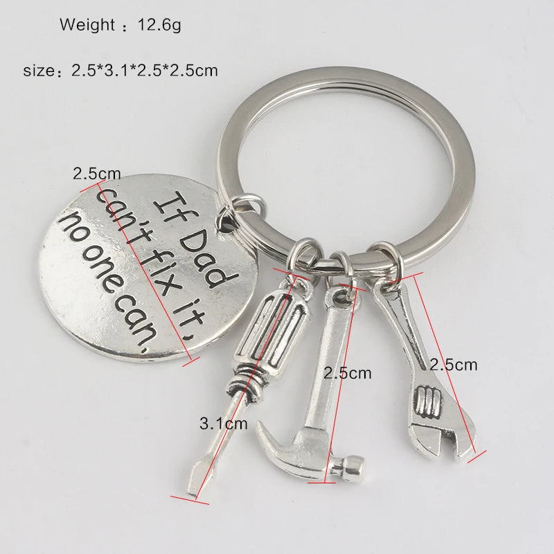 If Dad Can’t Fix It No One Can Keychain – Funny Hand Tool Keyring for Men | Father’s Day, Birthday, or Christmas Gift for Dad, Grandpa, or Husband