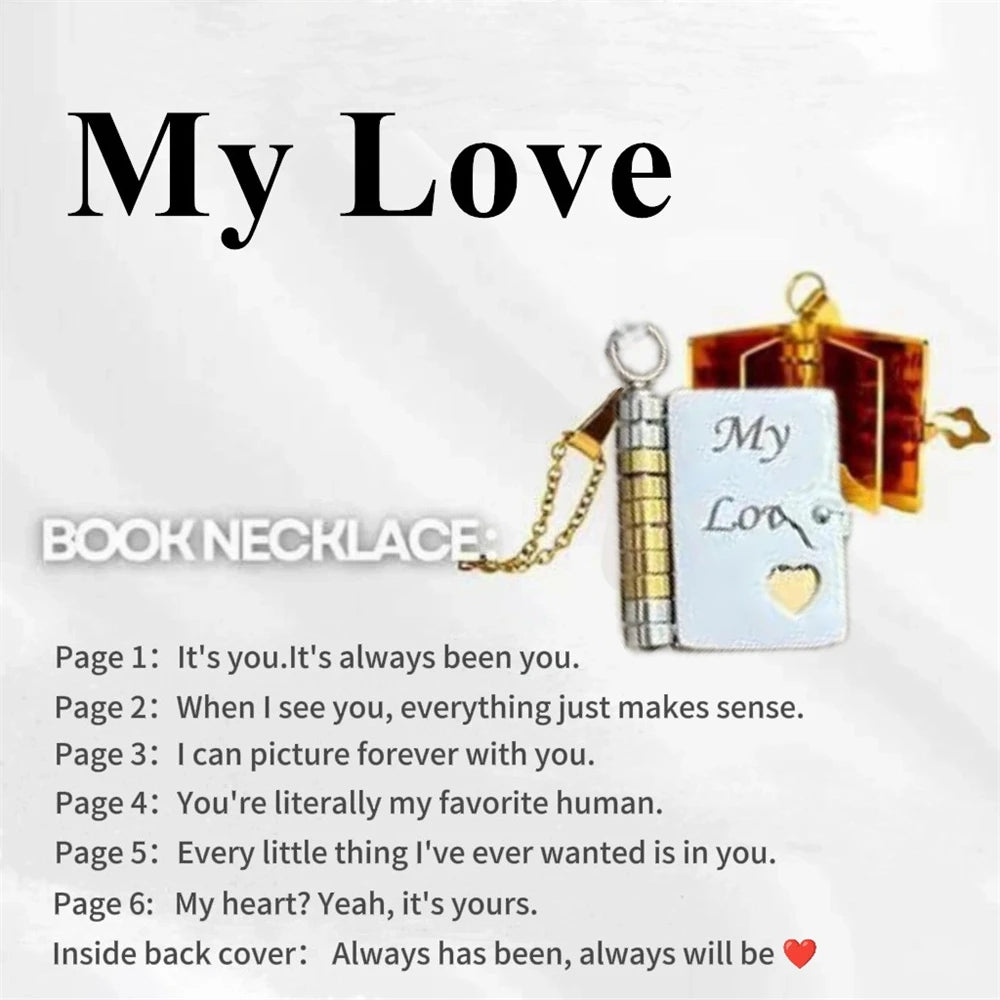 My Champion Openable Book Necklace for Son – “My Little Hero” Engraved Pendant | Birthday, Graduation, or Special Gift for Boys