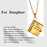 My Champion Openable Book Necklace for Son – “My Little Hero” Engraved Pendant | Birthday, Graduation, or Special Gift for Boys