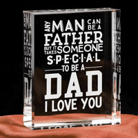 To My Dad Clear Acrylic Plaque – Heartfelt Gift from Daughter or Son | Perfect for Father’s Day, Birthday, or Christmas