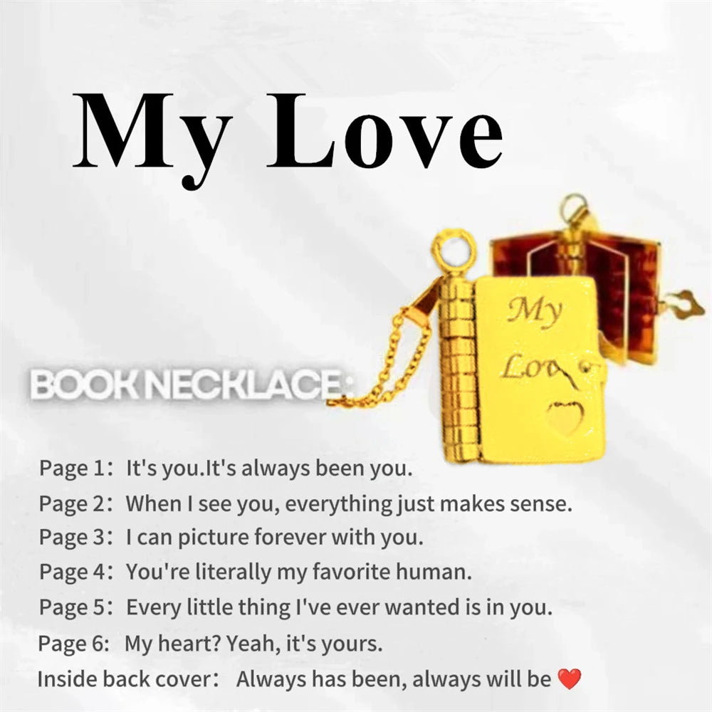 My Champion Openable Book Necklace for Son – “My Little Hero” Engraved Pendant | Birthday, Graduation, or Special Gift for Boys