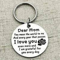 Stainless Steel “Dear Mom, I Love You” Keychain – Meaningful Gift for Mother’s Day, Birthday, Christmas, or Thanksgiving