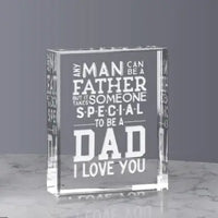 To My Dad Clear Acrylic Plaque – Heartfelt Gift from Daughter or Son | Perfect for Father’s Day, Birthday, or Christmas