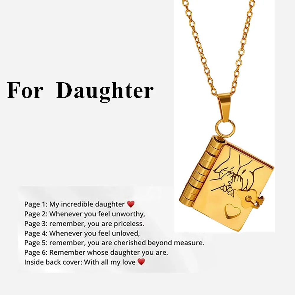 My Champion Openable Book Necklace for Son – “My Little Hero” Engraved Pendant | Birthday, Graduation, or Special Gift for Boys