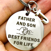 Father and Daughter/Son Keychain – Best Dad Gifts | Birthday, Christmas, or Just-Because Keepsake for Dad | Best Friends for Life