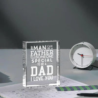 To My Dad Clear Acrylic Plaque – Heartfelt Gift from Daughter or Son | Perfect for Father’s Day, Birthday, or Christmas