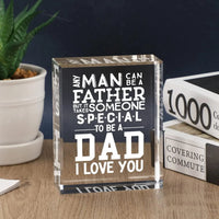 To My Dad Clear Acrylic Plaque – Heartfelt Gift from Daughter or Son | Perfect for Father’s Day, Birthday, or Christmas